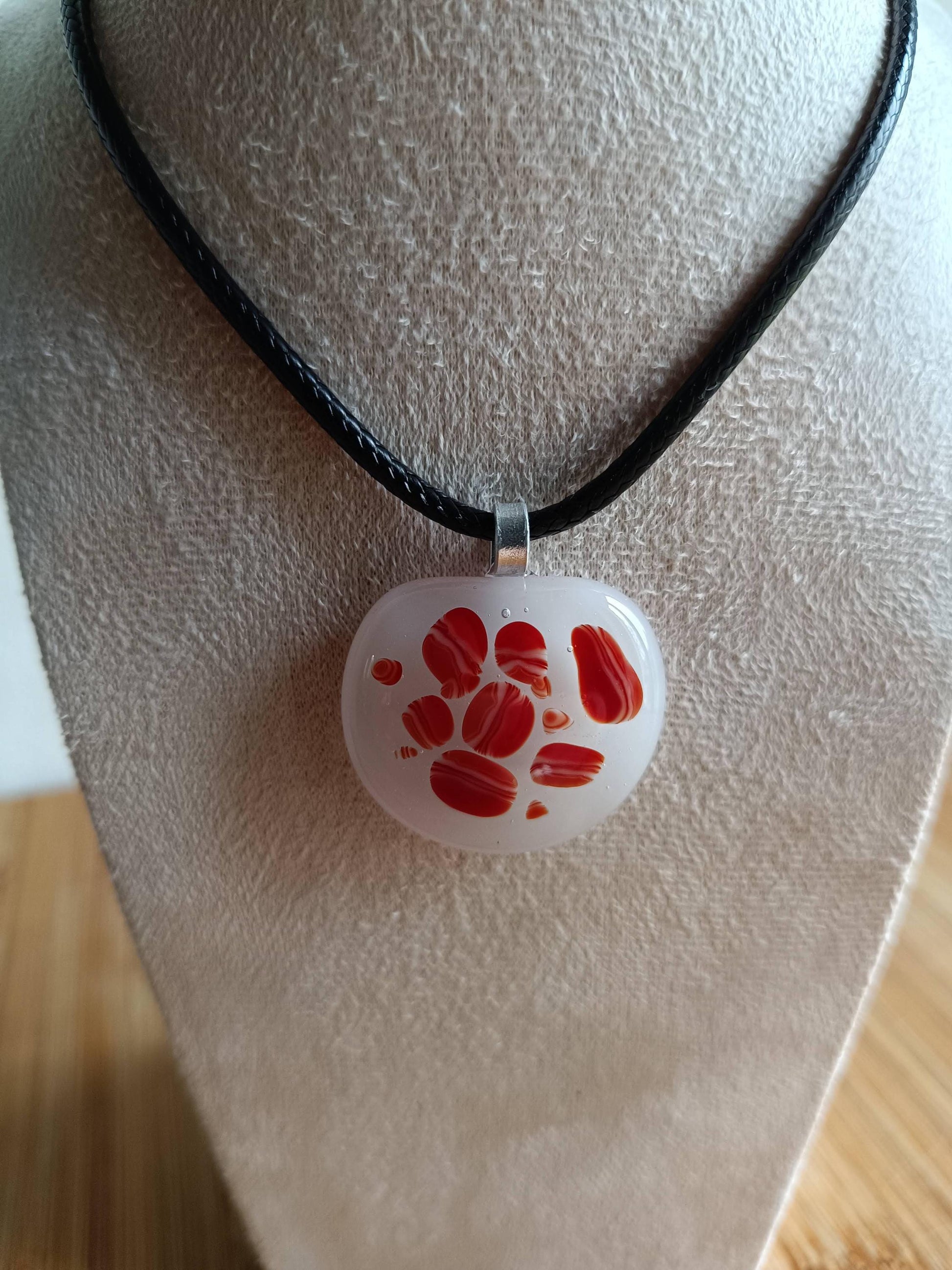 Handcrafted Fused Glass Pendant Necklace - Funky Glass Jewelry - Gift for her, Unique Letterbox Gift