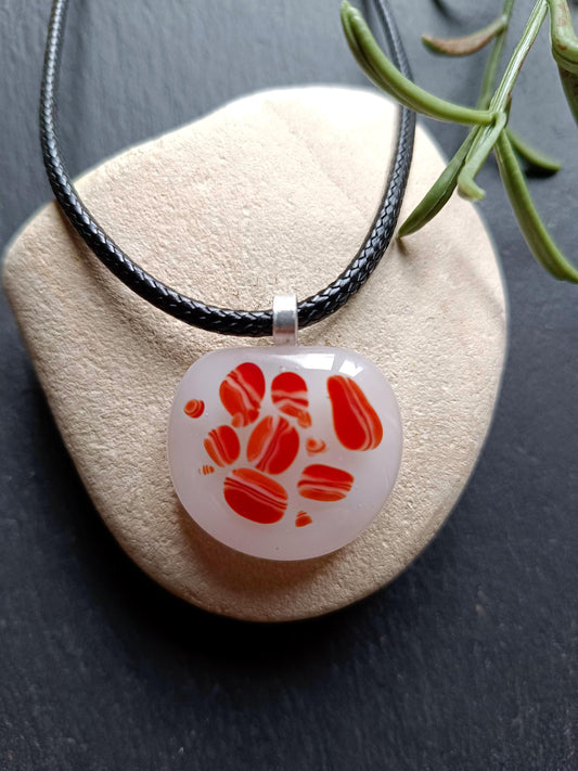 Handcrafted Fused Glass Pendant Necklace - Funky Glass Jewelry - Gift for her, Unique Letterbox Gift