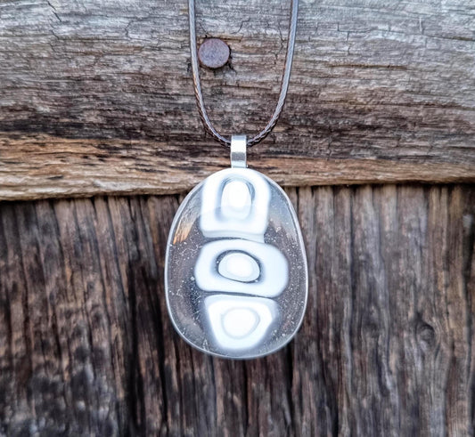 Fused Glass Pendant Necklace - Handmade Jewellery - Letterbox Gift - Handmade One off Funky Gender Neutral Gift