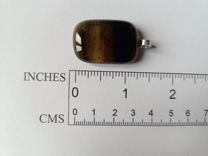 Handmade fused transparent brown glass pendant necklace, minimal jewellery, gift for him or her, letterbox gift