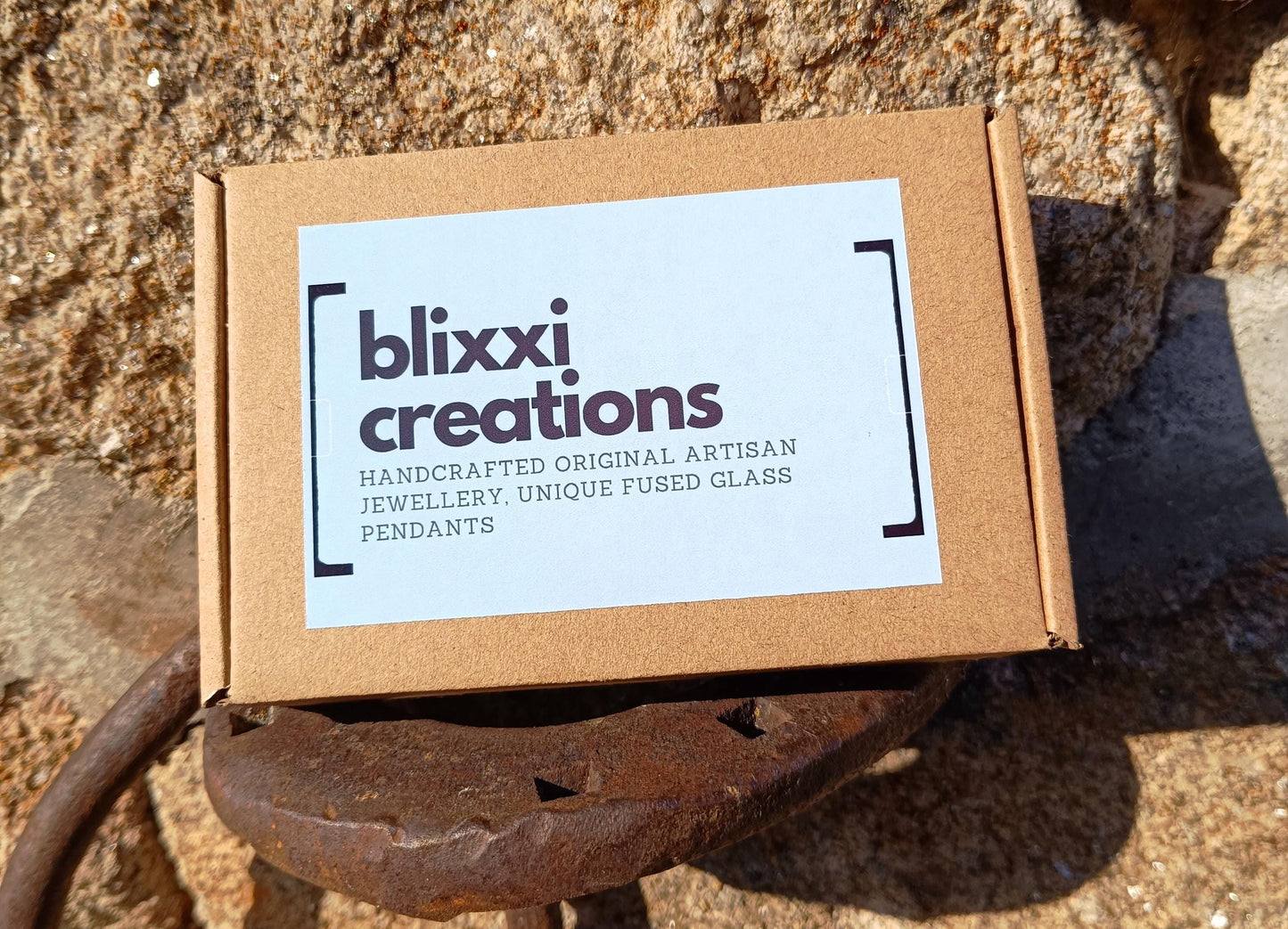 Handcrafted Red Funky Glass Pendant Necklace - Unique Gender Neutral Statement Jewellery - Letterbox Gift - Best gift for her