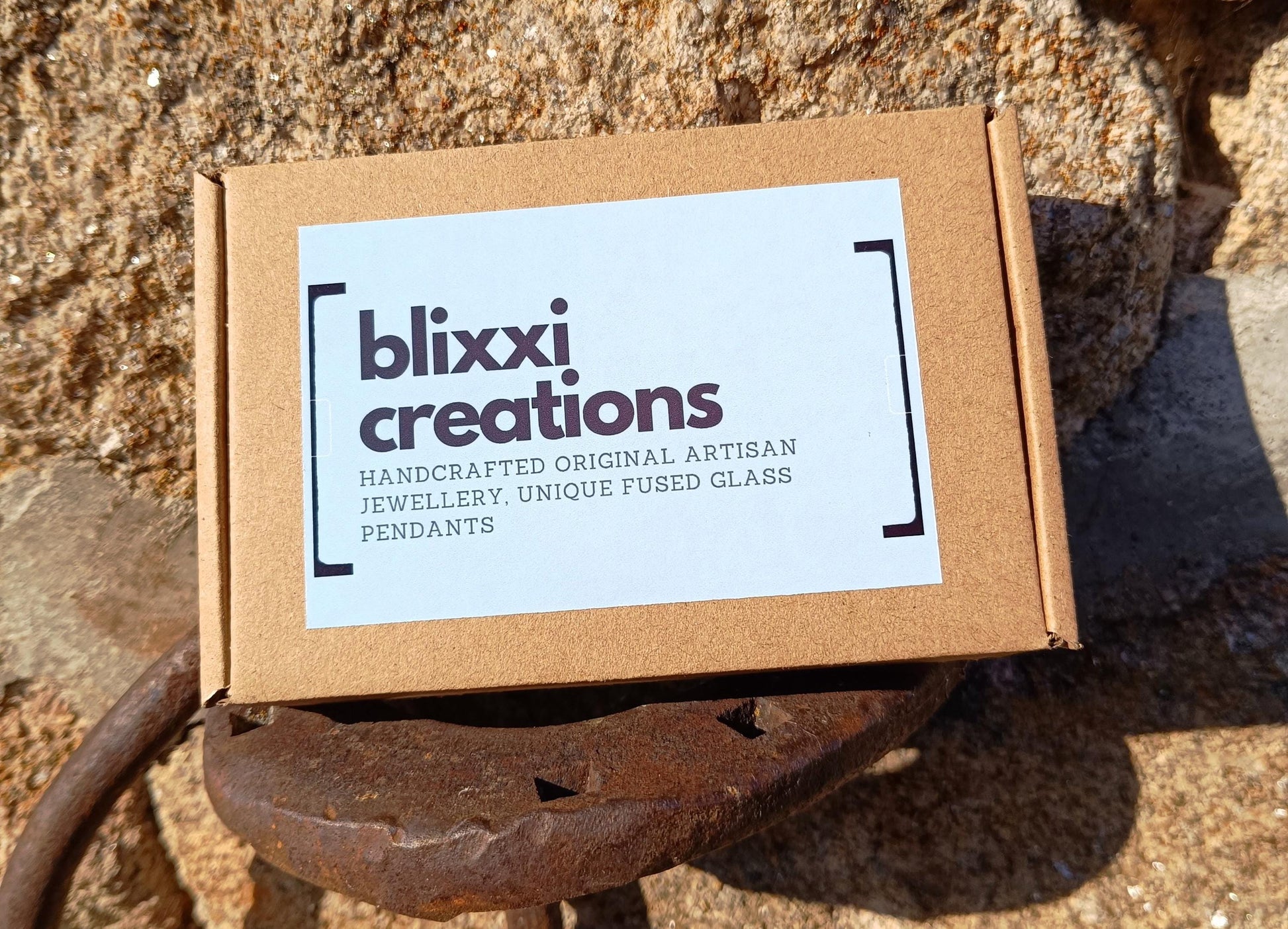 Handcrafted Red Funky Glass Pendant Necklace - Unique Gender Neutral Statement Jewellery - Letterbox Gift - Best gift for her