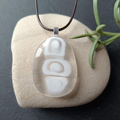 Fused Glass Pendant Necklace - Handmade Jewellery - Letterbox Gift - Handmade One off Funky Gender Neutral Gift