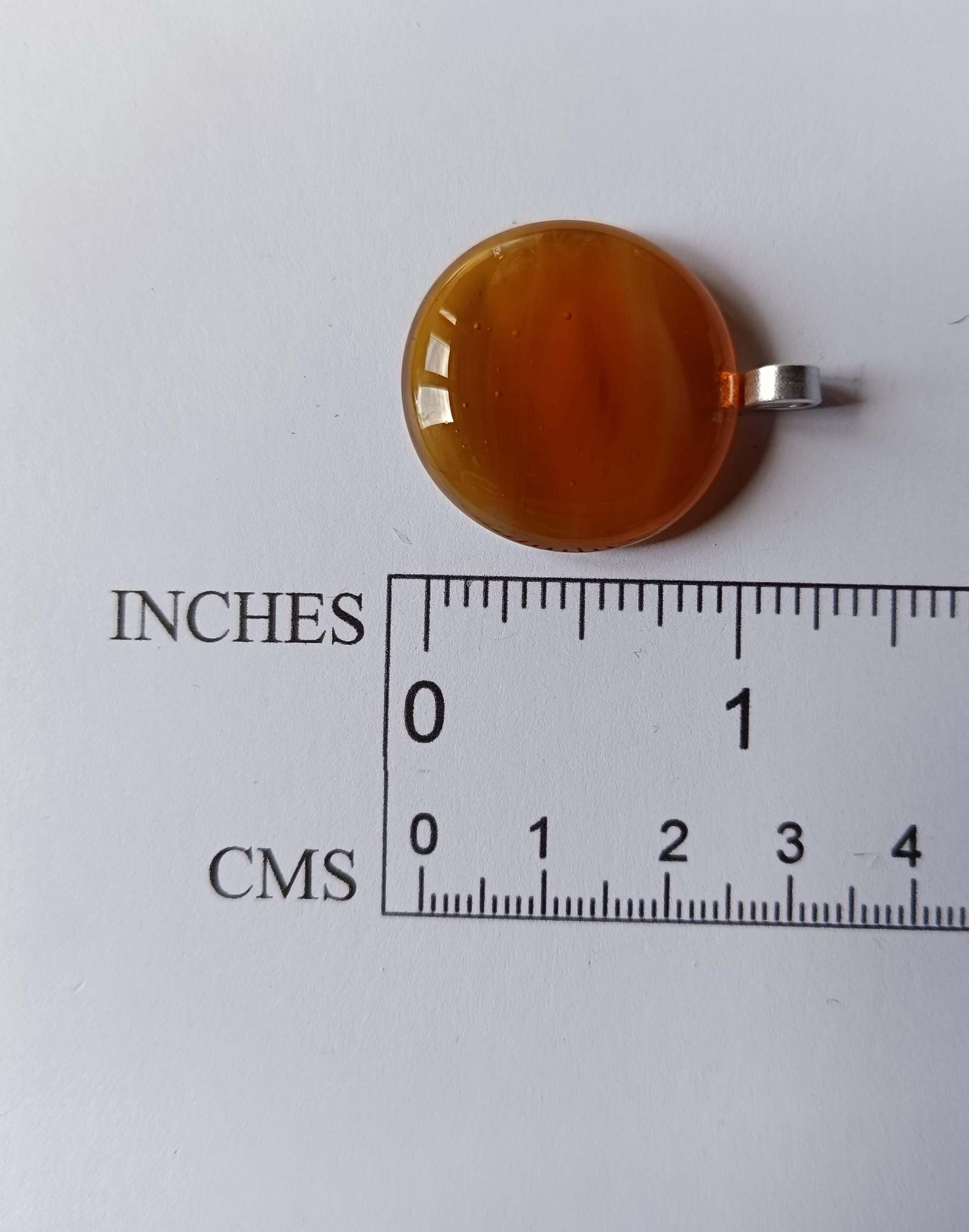 Fused Glass Pendant with Necklace made with transparent glass - funky jewellery - unique gender-neutral gift - easy to mail letterbox gift