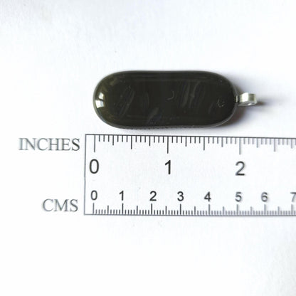 Long Fused Glass Pendant in Natural Tones with Cord Necklace - Gender Neutral Gift, Unique Letterbox Gift