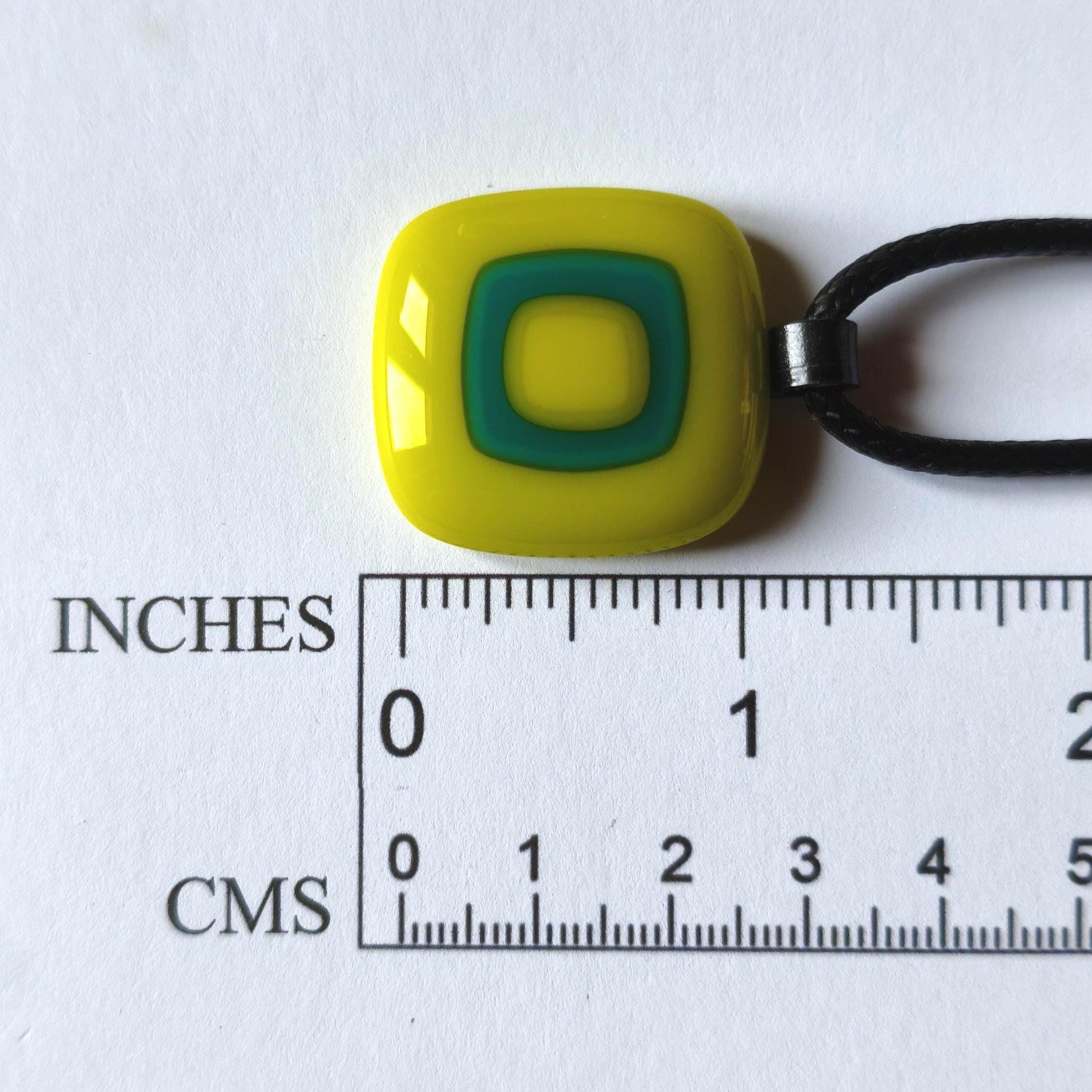 Handmade vibrant colourful fused glass pendant necklace, unique gift for her, funky hippie summer necklace, easy to mail idea