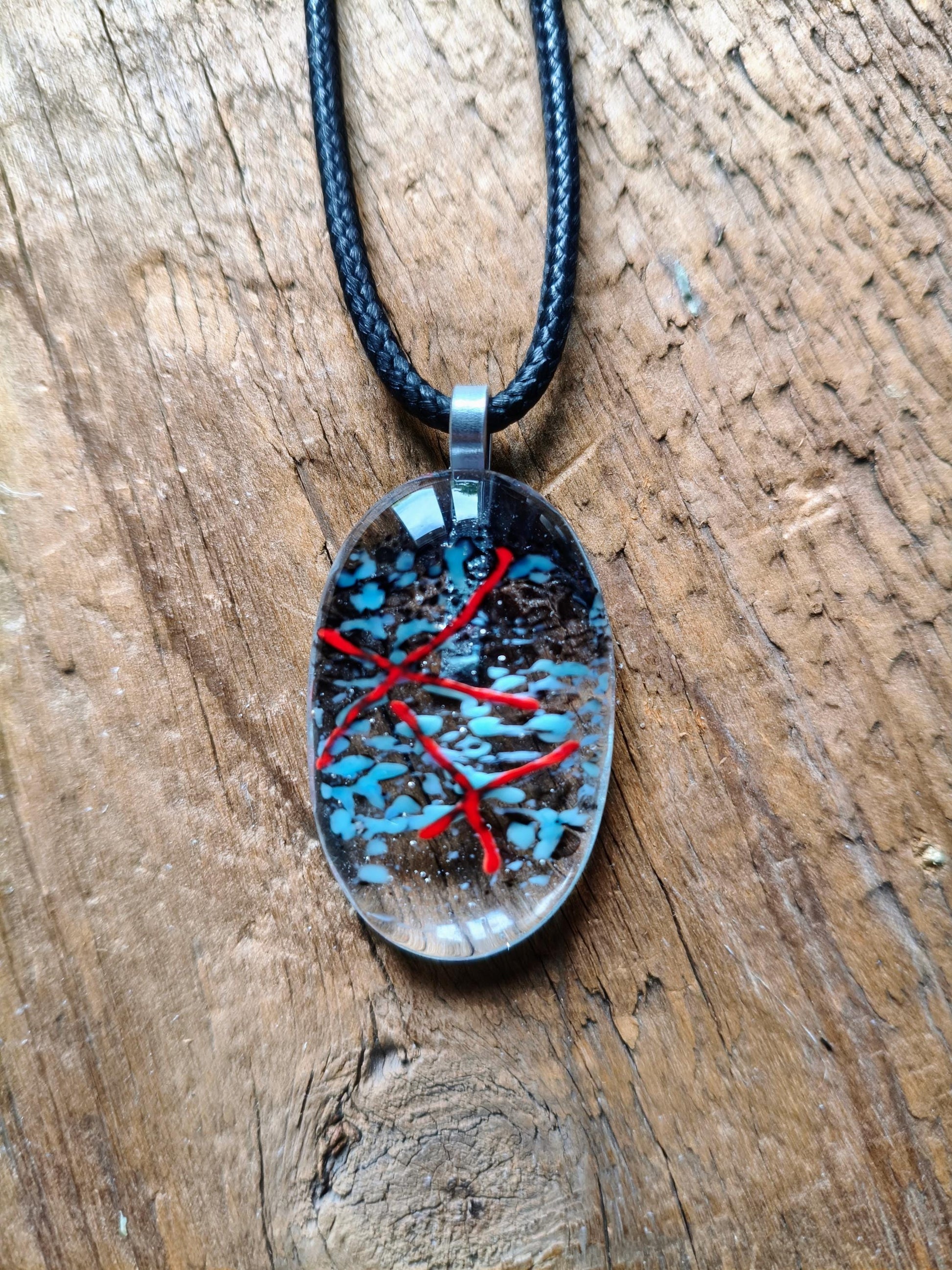 Handmade Elegant Transparent Glass Pendant with Necklace