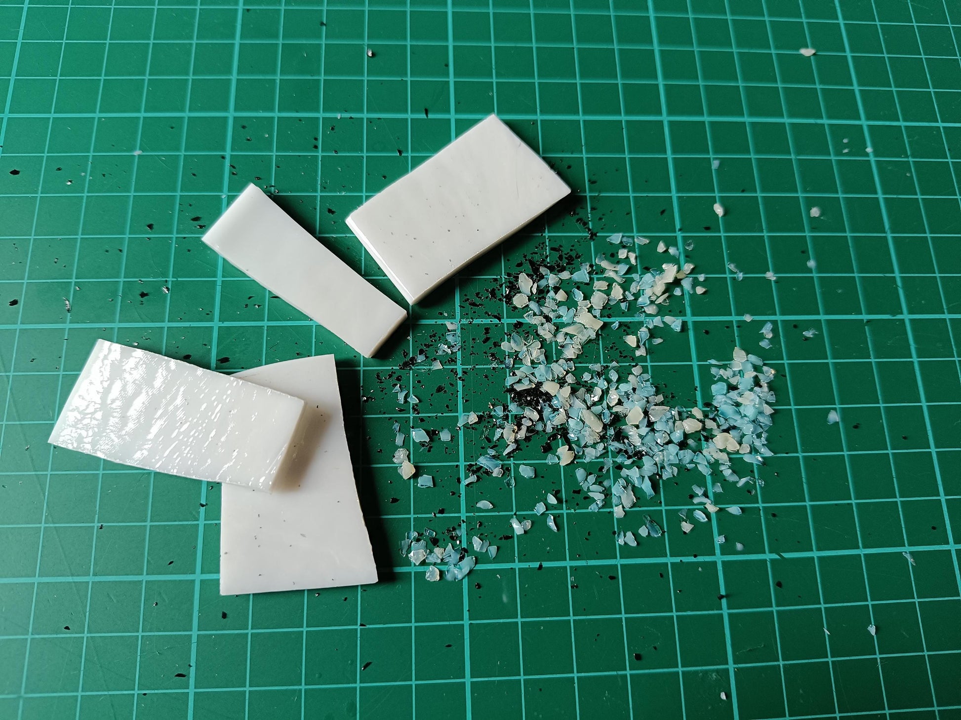 Handmade grungy style fused glass pendant necklace, birthday gift, gift for teen, biker, monotone pendant, gift for dad