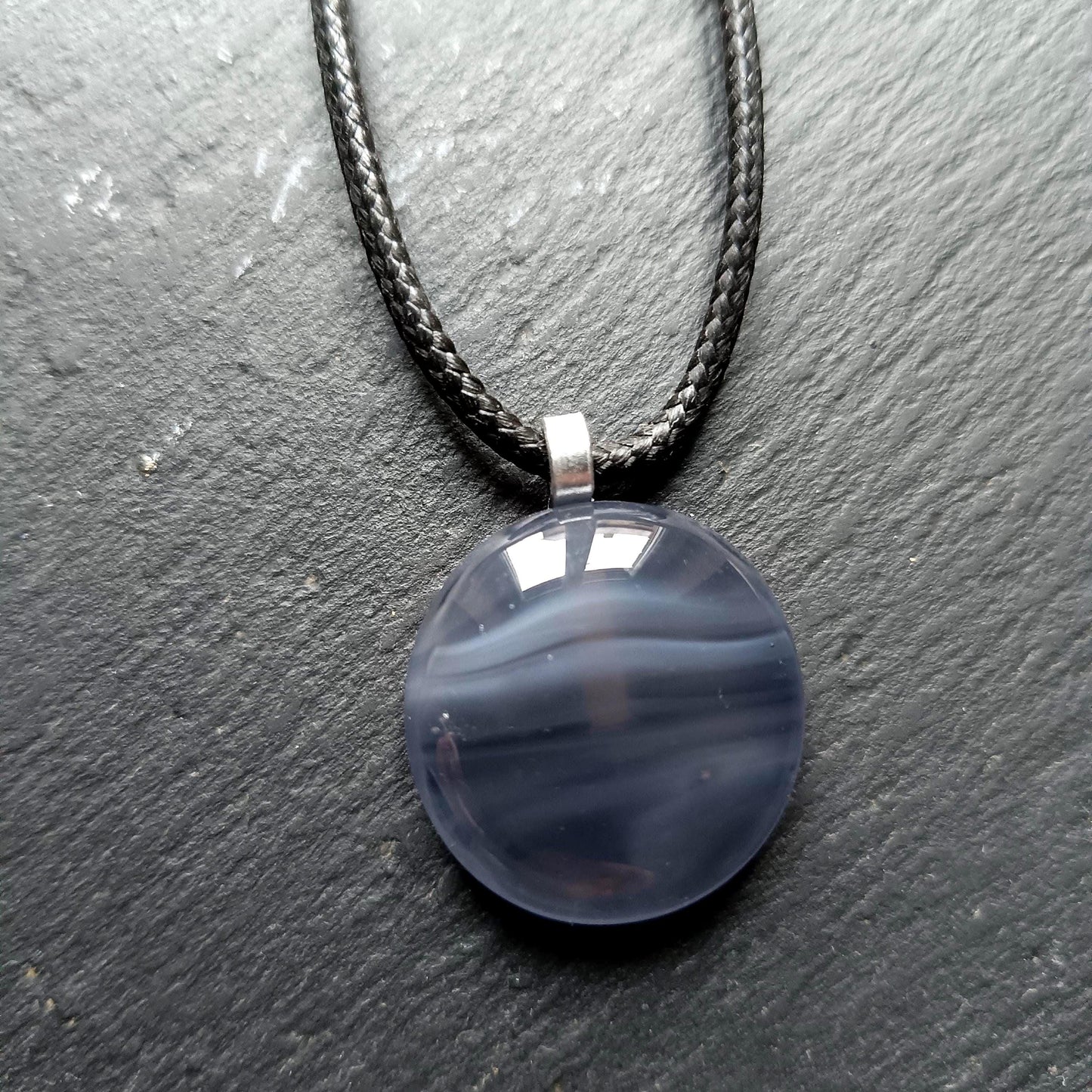 Fused Glass Pendant with Necklace - Gender Neutral Funky Handcrafted unique gift for him or her - letterbox birthday gift