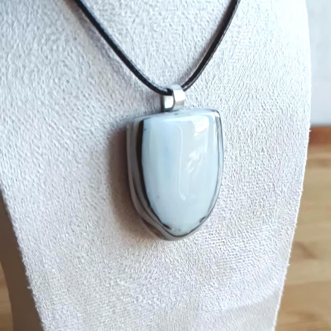 Handmade Fused Glass Pendant Necklace, Artisan Jewellery