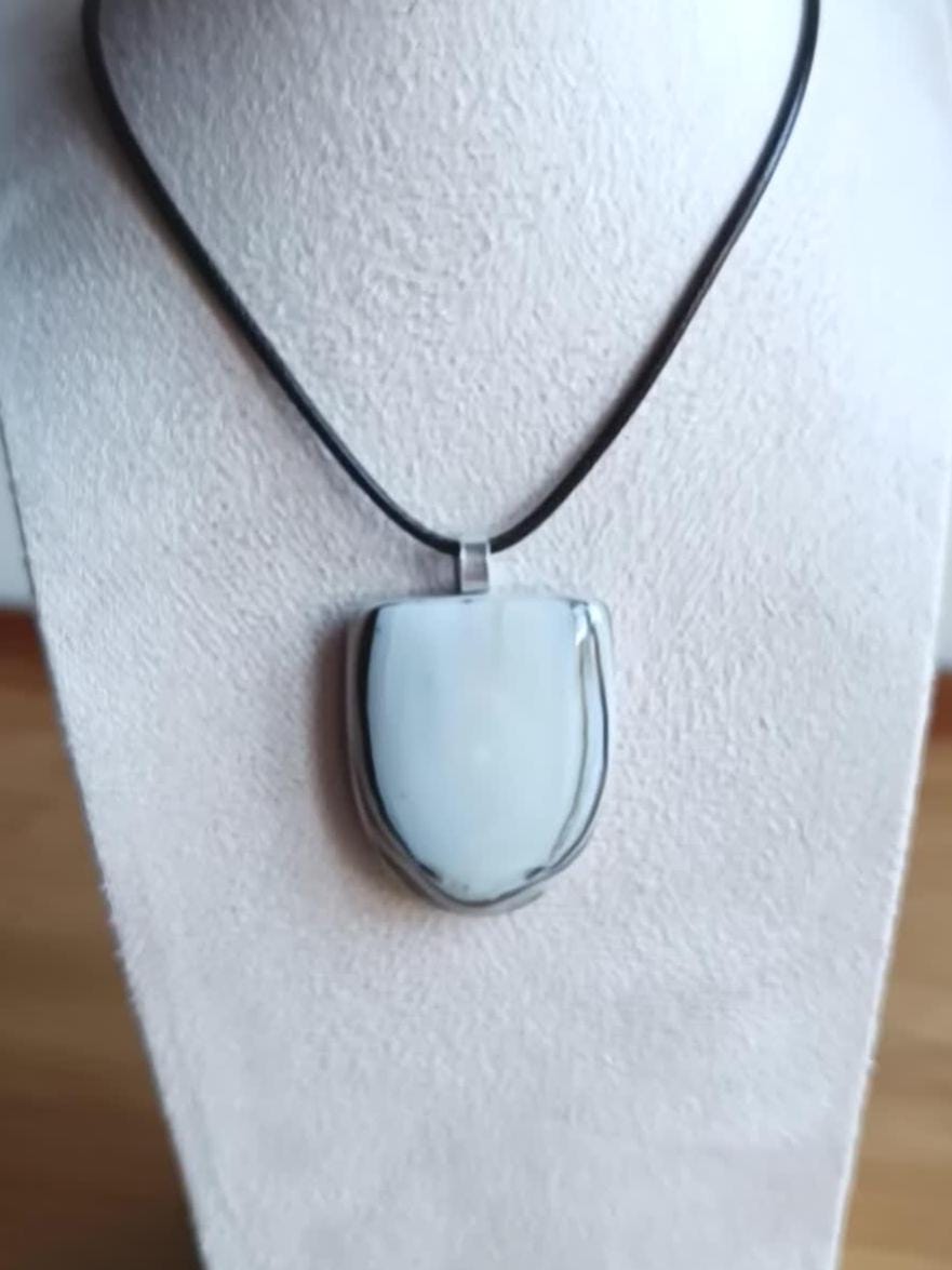 Handmade Fused Glass Pendant Necklace, Artisan Jewellery