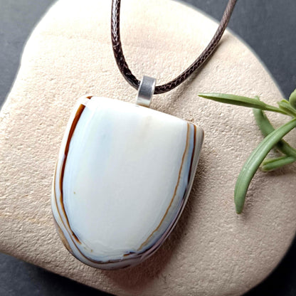Handmade Fused Glass Pendant Necklace, Artisan Jewellery