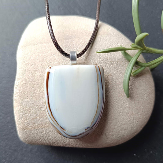 Handmade Fused Glass Pendant Necklace, Artisan Jewellery