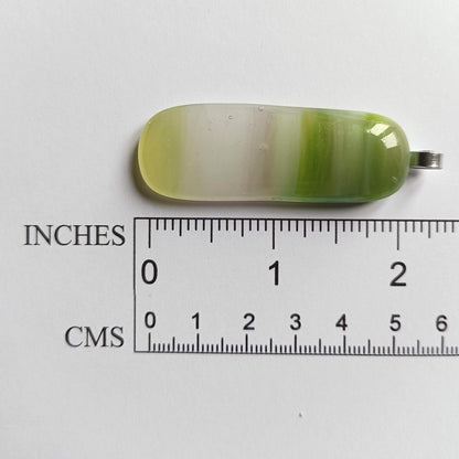 Handmade green fused glass pendant necklace, birthday gift, Boho chic, artisan jewellery gift, Boho Chic Fused Glass Pendant Necklace - BlixxiCreations