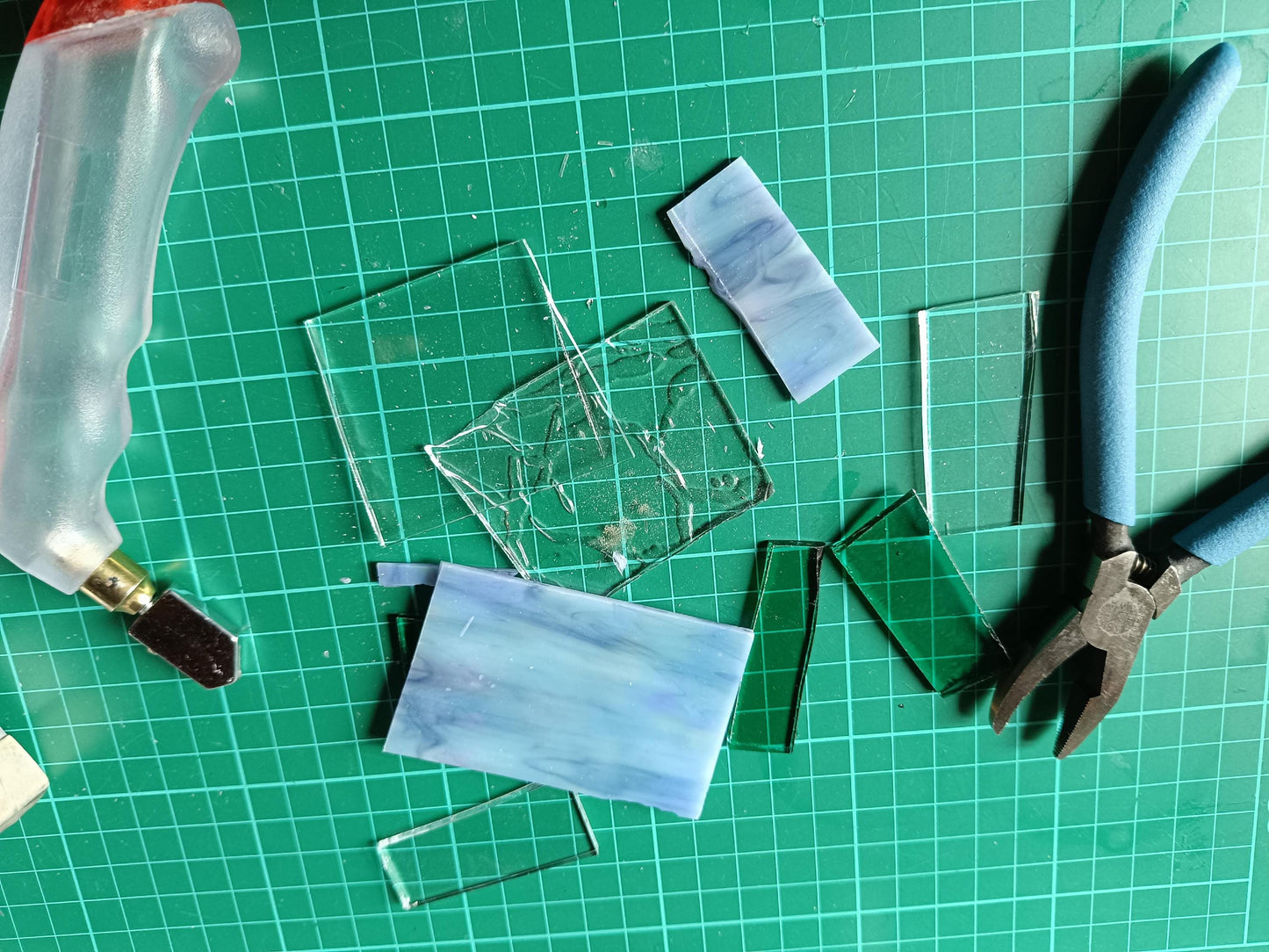 Orange and black fused glass pendant necklace, artisan handmade jewellery