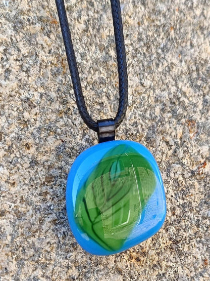 Fused Glass Pendant Necklace: Artisan Handmade Jewelry