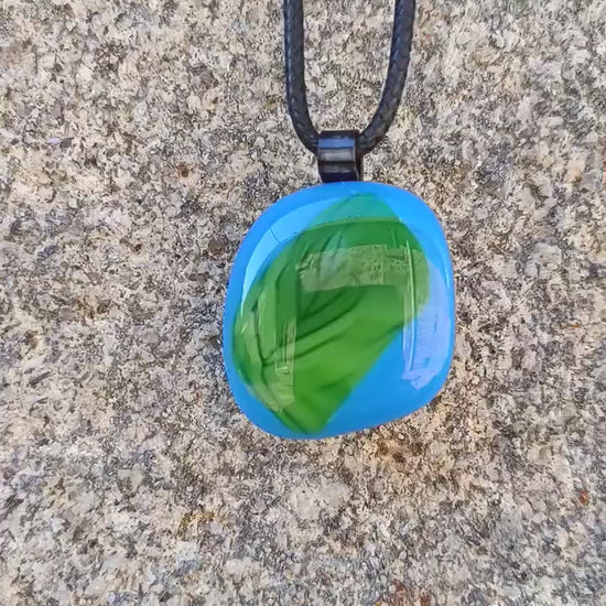 Fused Glass Pendant Necklace: Artisan Handmade Jewelry