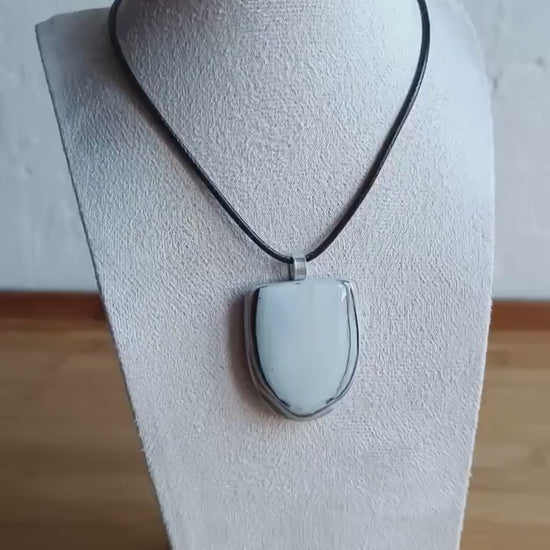 Handmade Fused Glass Pendant Necklace, Artisan Jewellery