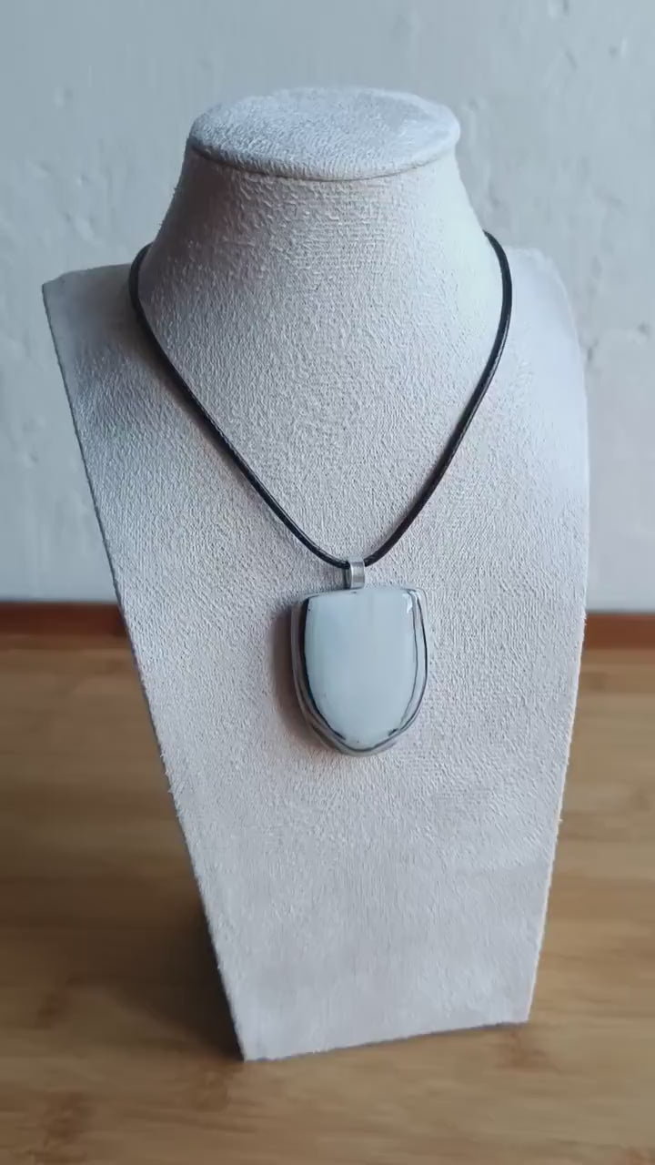 Handmade Fused Glass Pendant Necklace, Artisan Jewellery