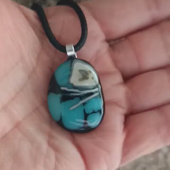 Fused Glass Pendant Necklace: Handmade Artisan Jewellery