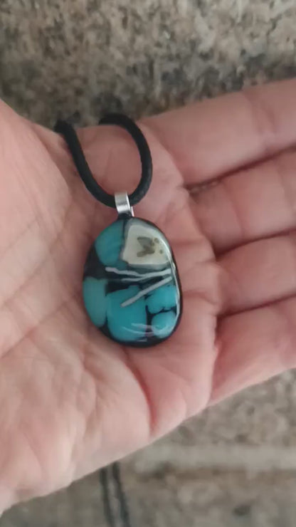 Fused Glass Pendant Necklace: Handmade Artisan Jewellery